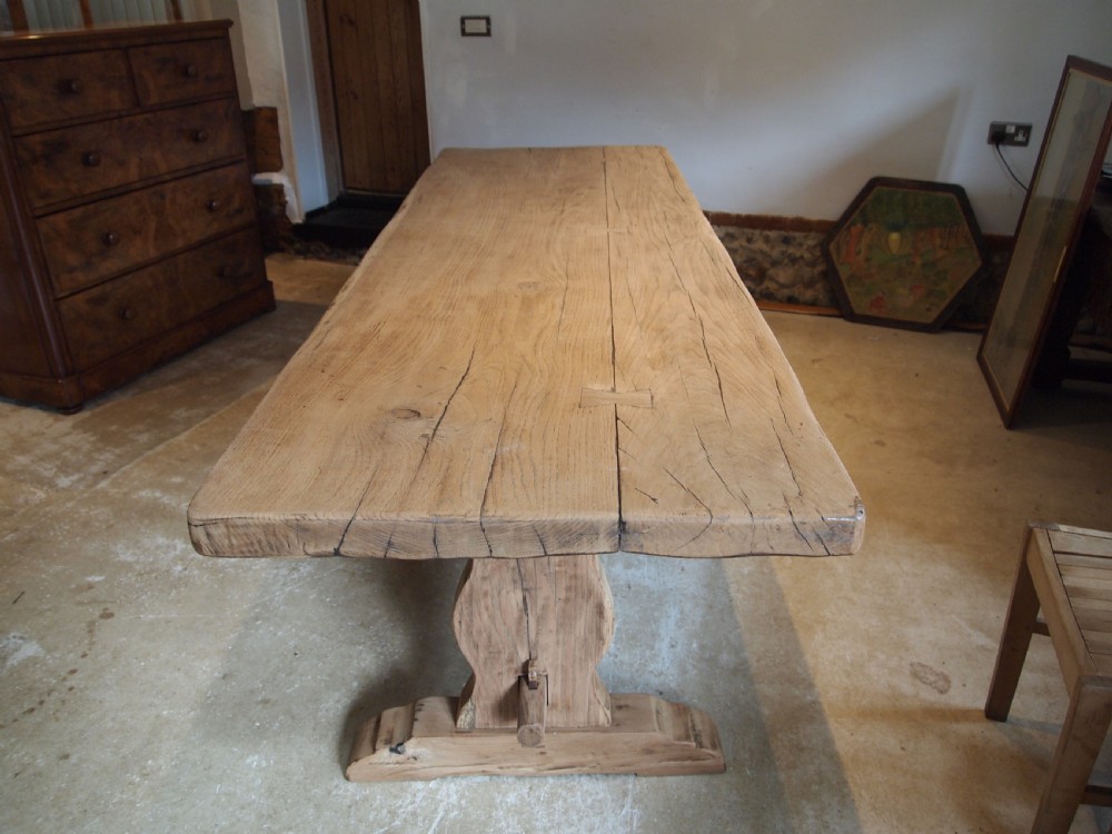Table stunning Breton French Oak refectory farmhouse dining c1850 View V