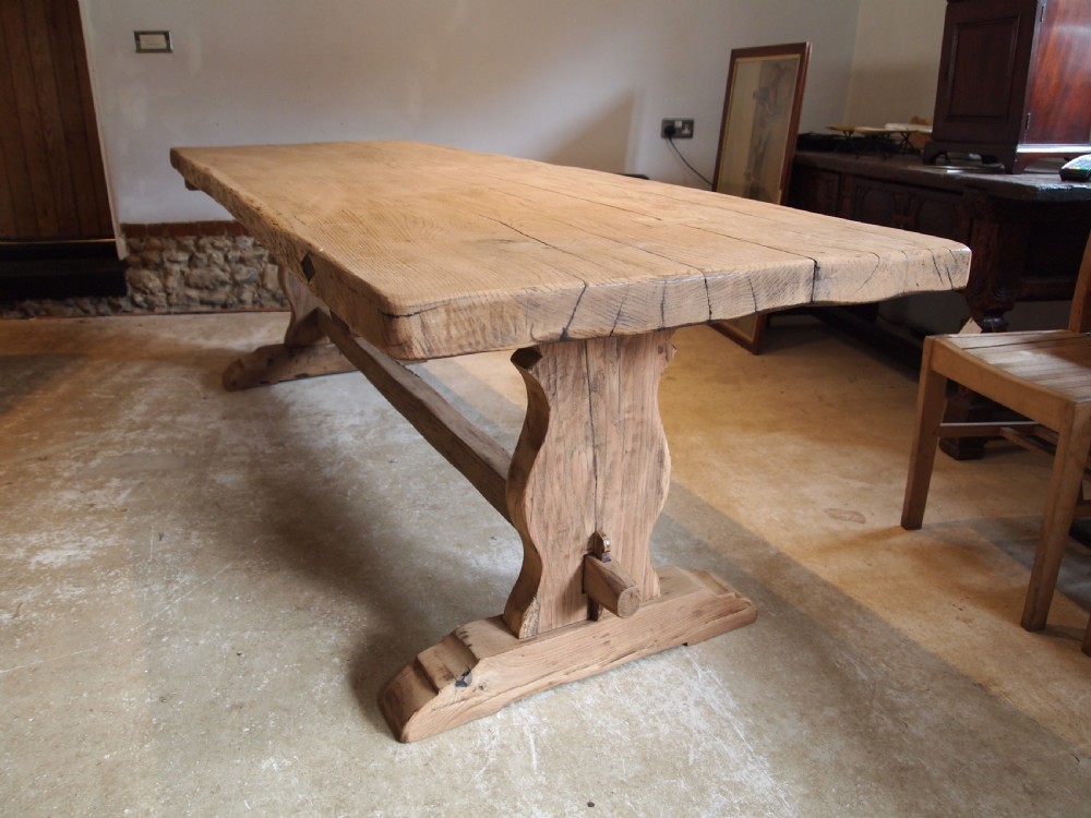 Table stunning Breton French Oak refectory farmhouse dining c1850 View X
