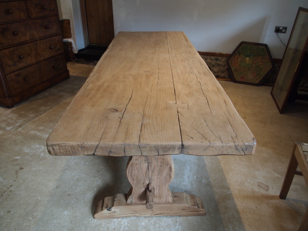 Table stunning Breton French Oak refectory farmhouse dining c1850 View XI