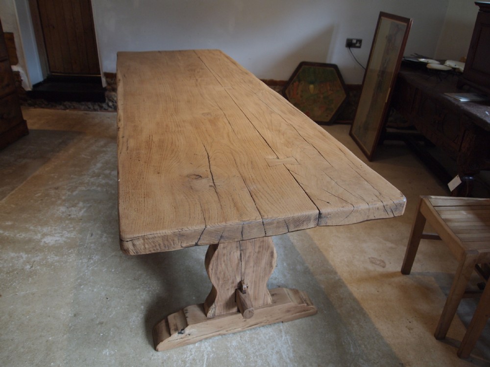 Table stunning Breton French Oak refectory farmhouse dining c1850 View XII