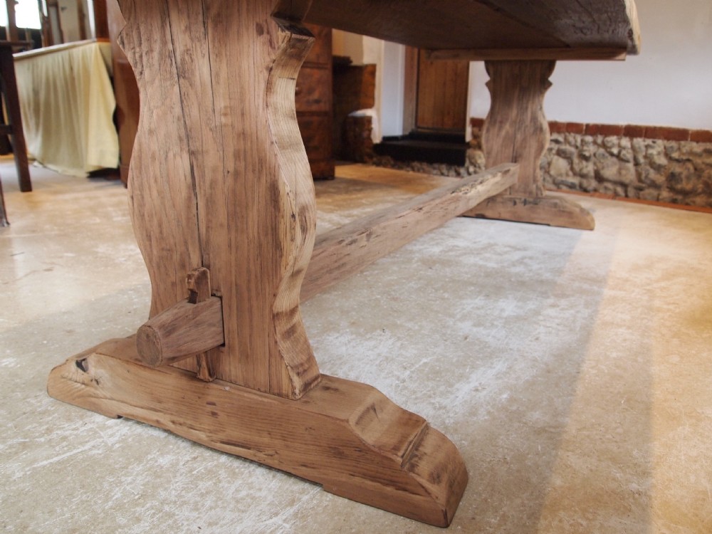 Table stunning Breton French Oak refectory farmhouse dining c1850 View XIII
