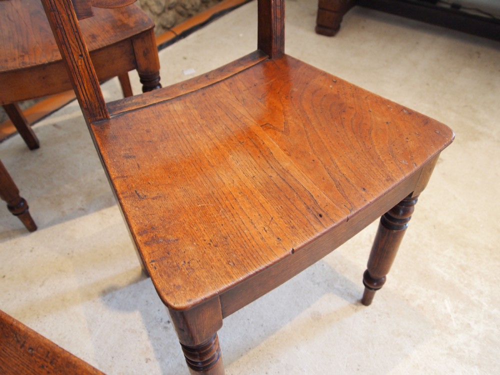 Chairs rare set of six East Anglian bar back solid Elm dining chairs c1820 View XII