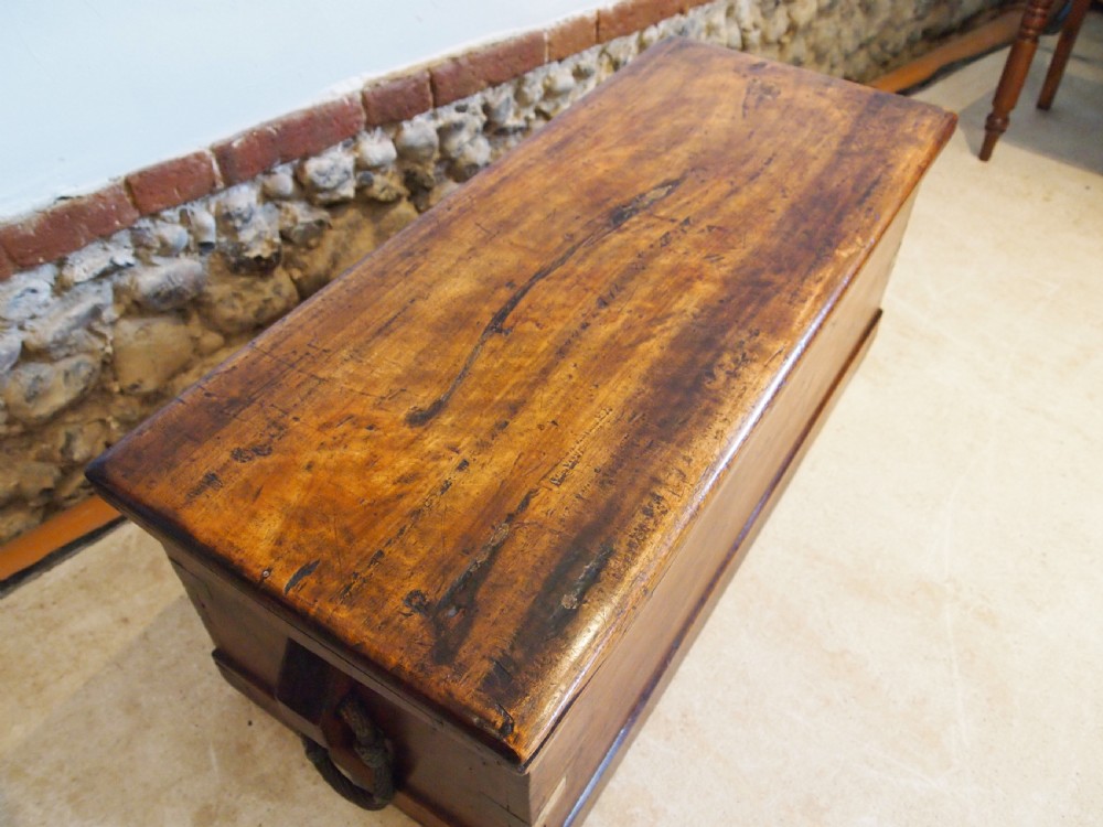 Chest very rare 18th century seaman's Camphor wood chest c1790 View III