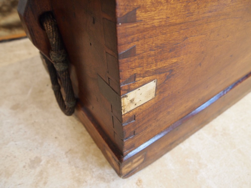 Chest very rare 18th century seaman's Camphor wood chest c1790 View V