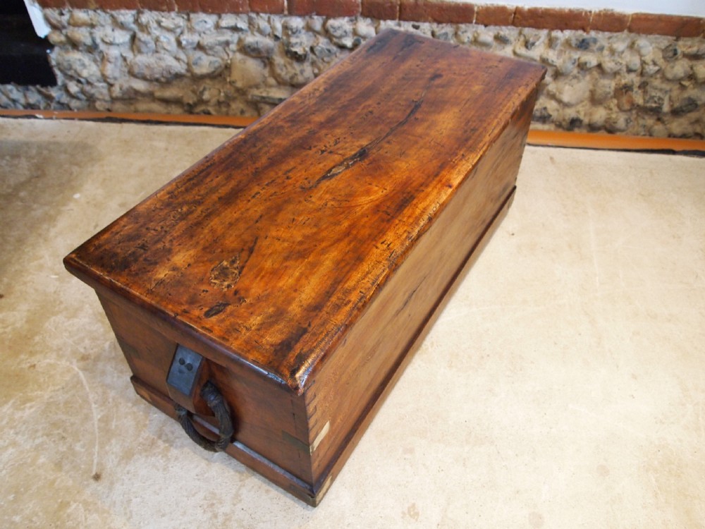 Chest very rare 18th century seaman's Camphor wood chest c1790 View VIII
