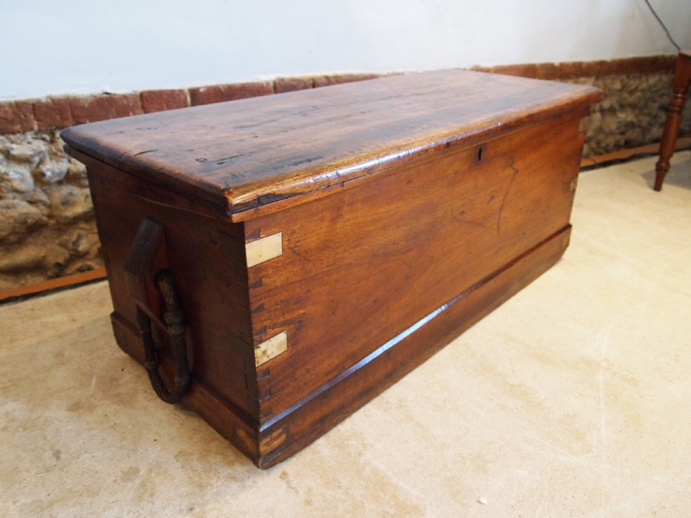 Chest very rare 18th century seaman's Camphor wood chest c1790 View IX
