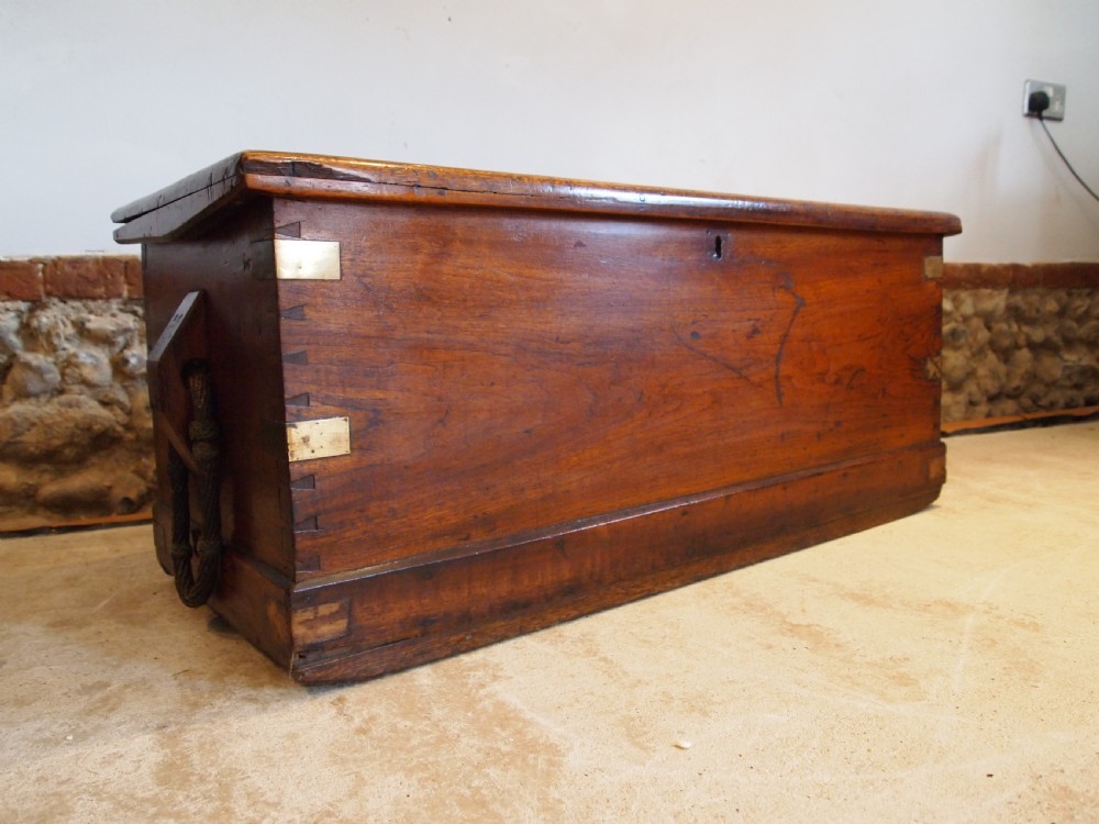 Chest very rare 18th century seaman's Camphor wood chest c1790 View X