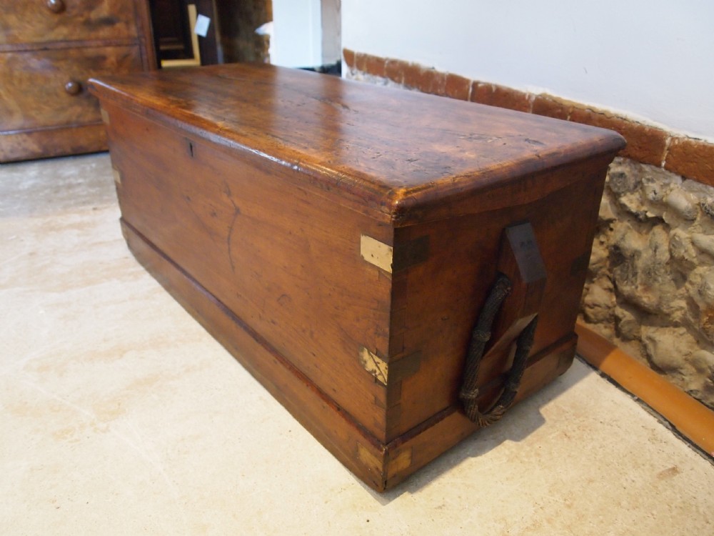 Chest very rare 18th century seaman's Camphor wood chest c1790 View XI