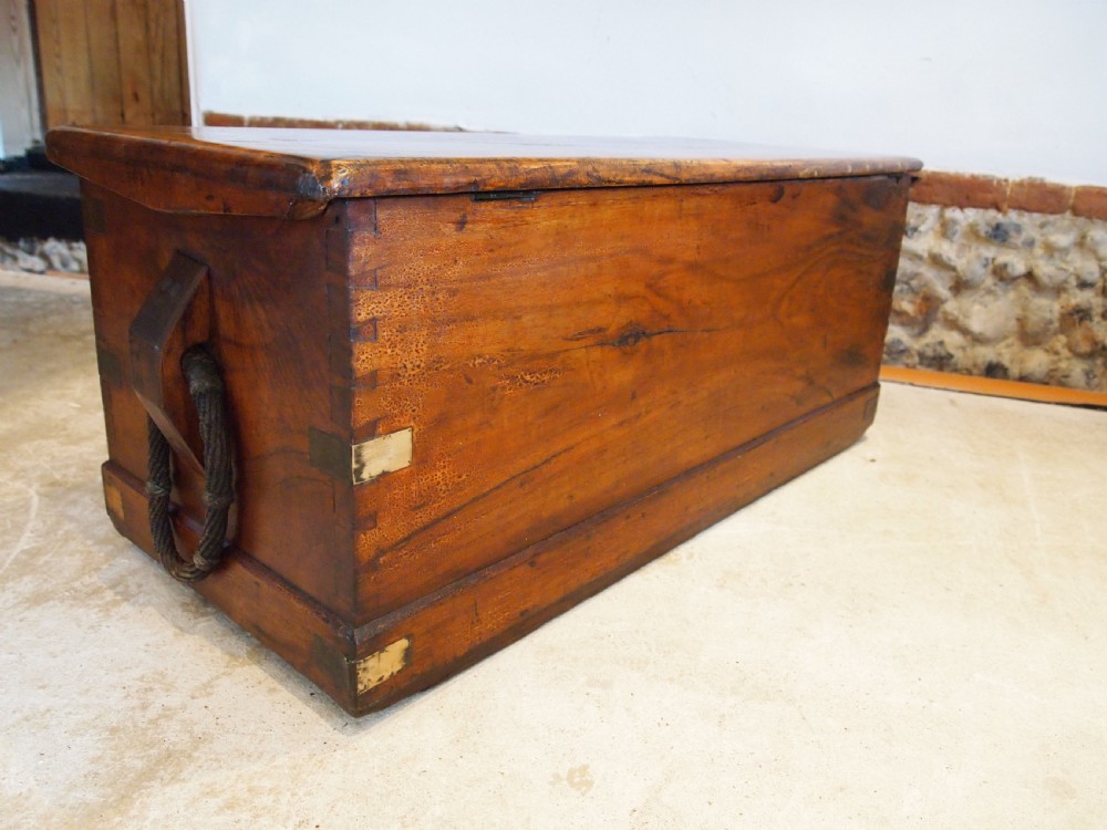 Chest very rare 18th century seaman's Camphor wood chest c1790 View XIII