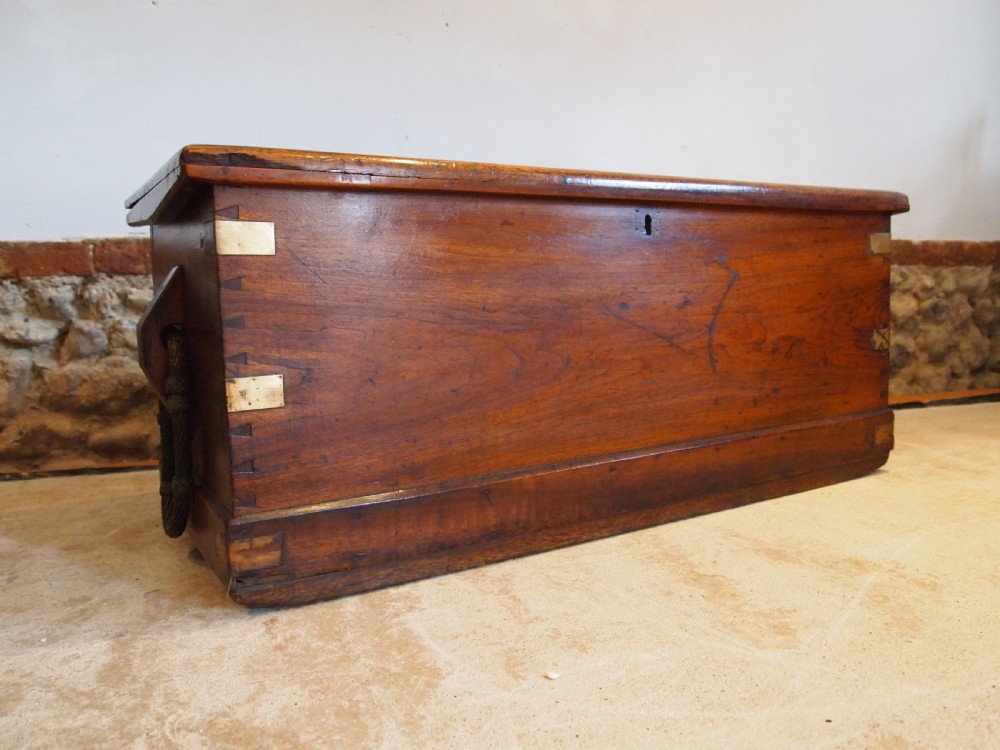 Chest very rare 18th century seaman's Camphor wood chest c1790 View XIV