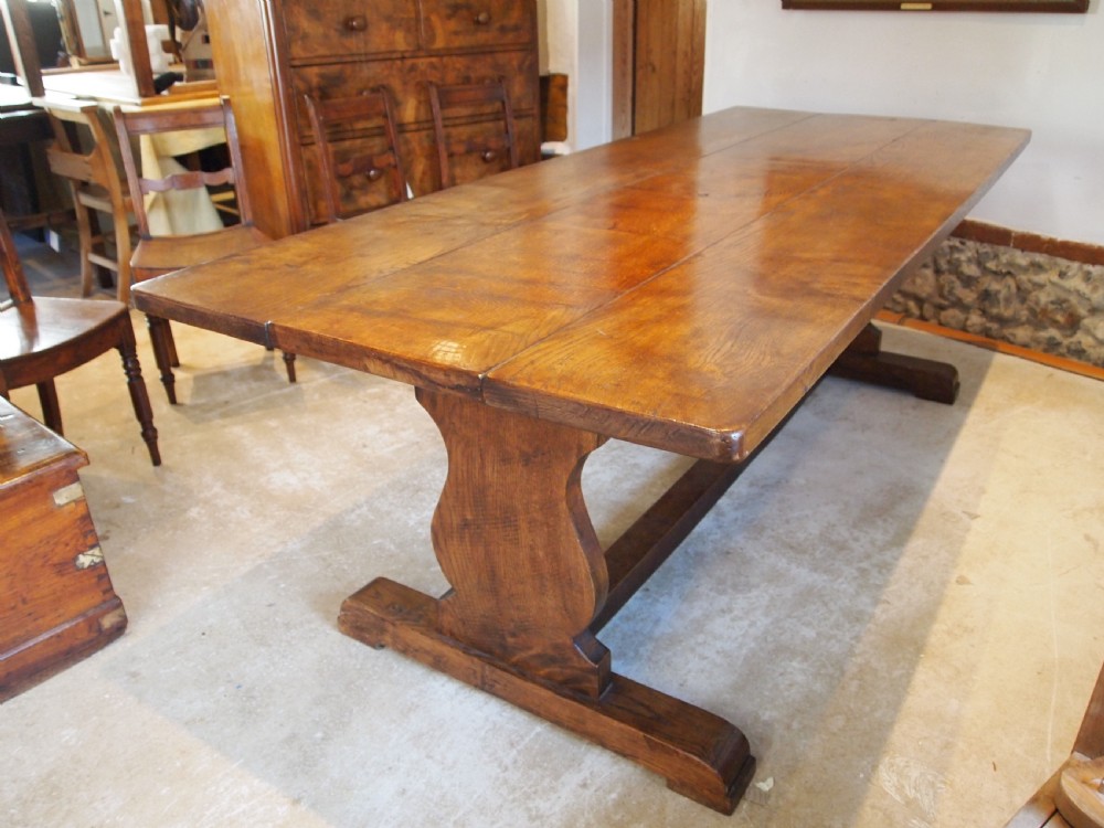 Table refectory farmhouse Oak seats 10 c1920 View VIII