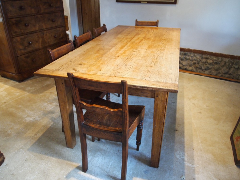 Table refectory school dining table Oak Edwardian c1910 View IV