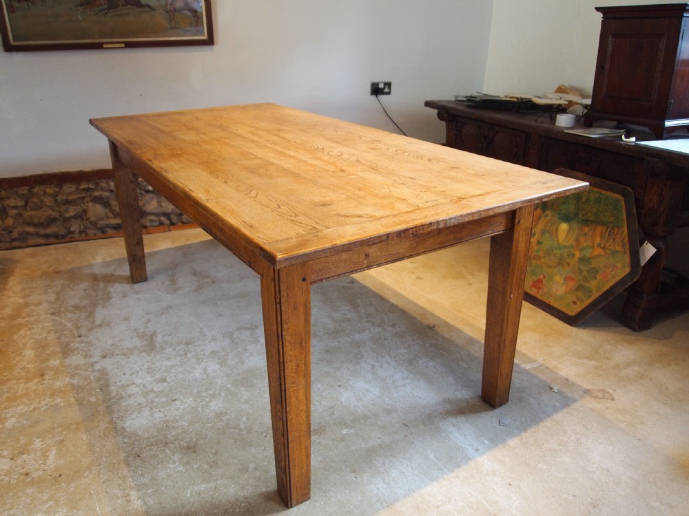 Table refectory school dining table Oak Edwardian c1910 View VIII