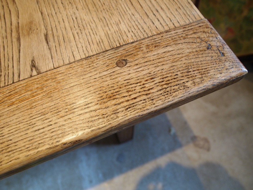 Table refectory school dining table Oak Edwardian c1910 View X