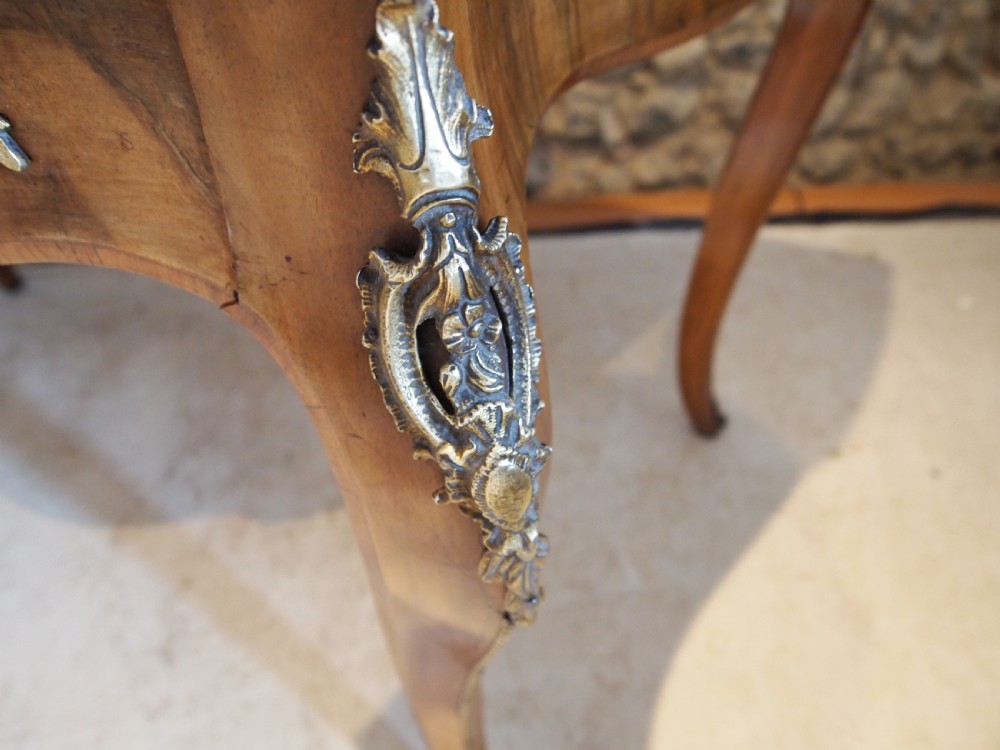 Desk rare pair of Bonheur du Jour's exhibition quality Burr walnut c1860 View V