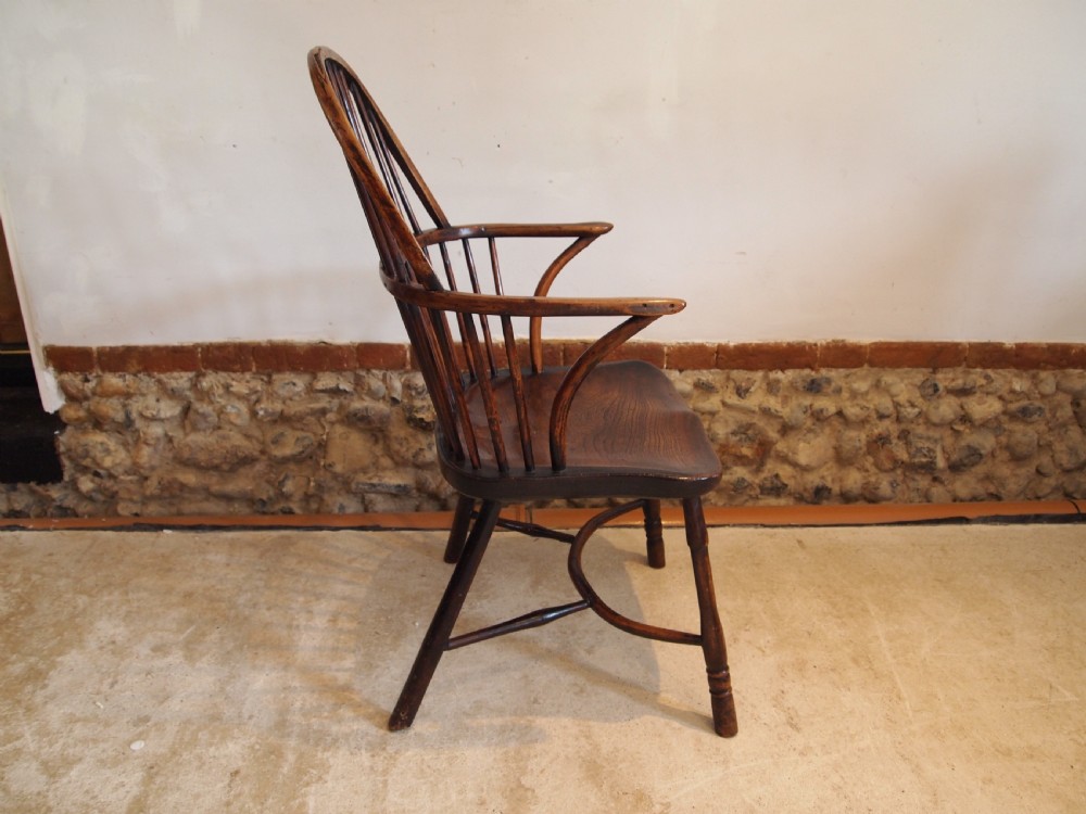 Chair fine Yew and Elm George III Windsor armchair c1800 View VI