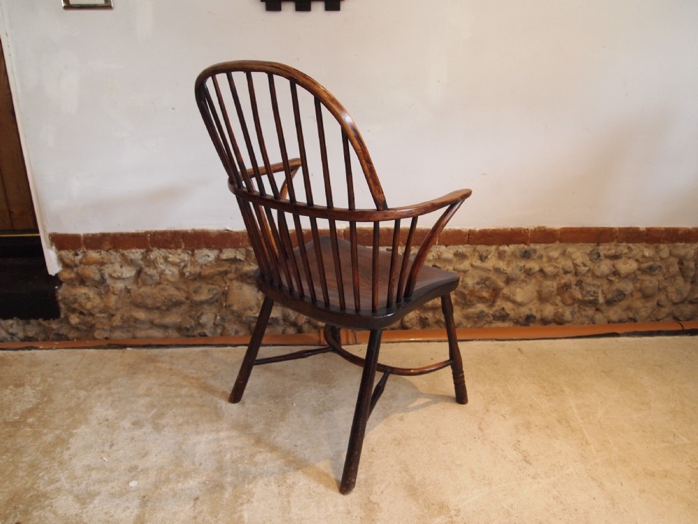 Chair fine Yew and Elm George III Windsor armchair c1800 View VIII