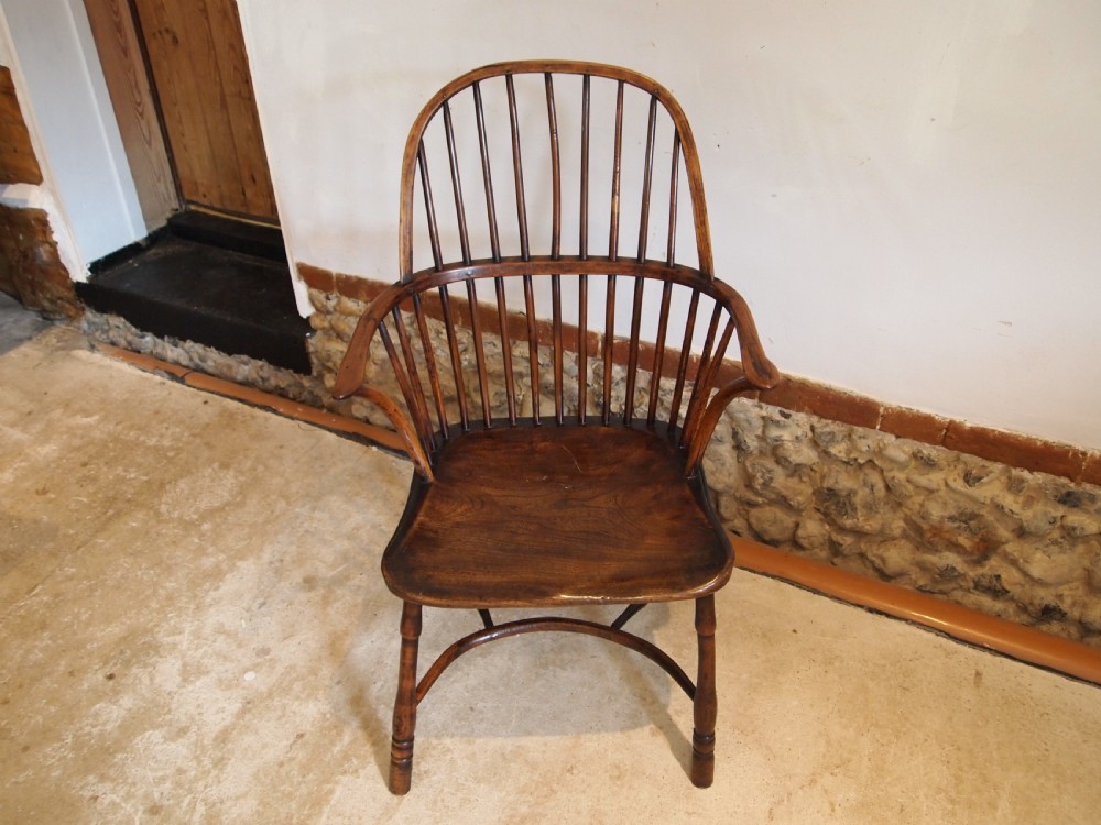Chair fine Yew and Elm George III Windsor armchair c1800 View X