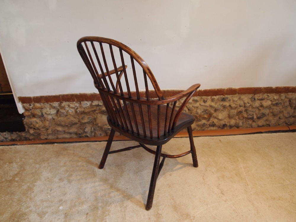 Chair fine Yew and Elm George III Windsor armchair c1800 View XI