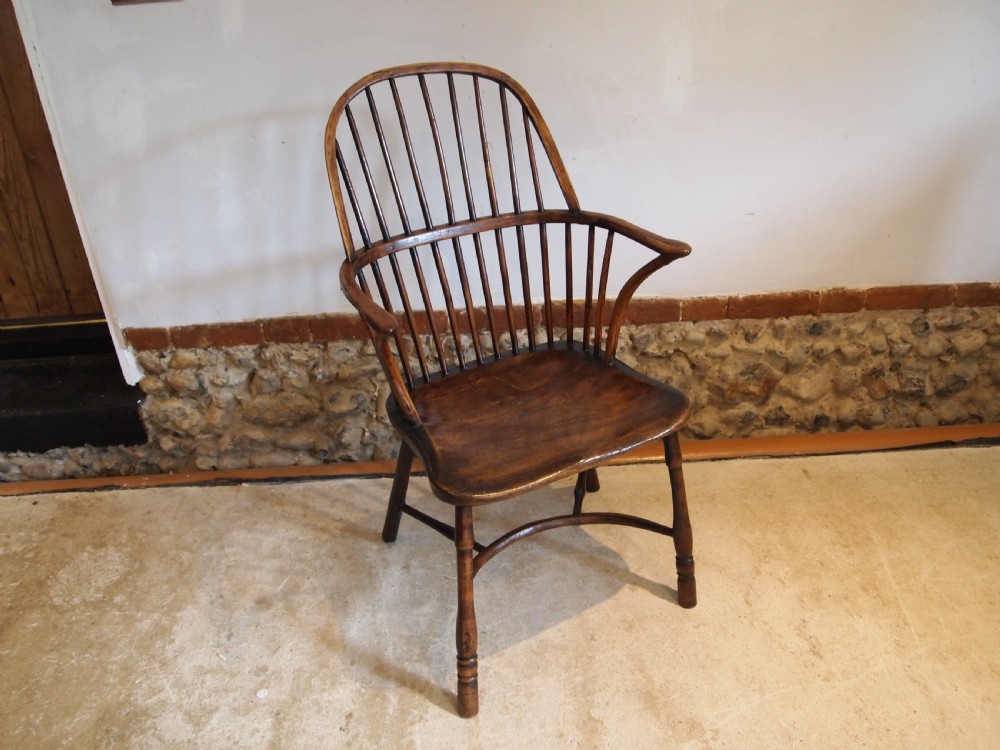 Chair fine Yew and Elm George III Windsor armchair c1800 View XII