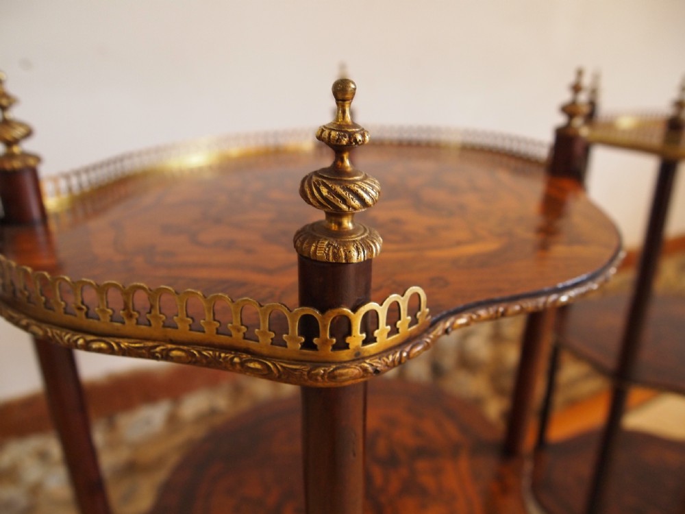 Etagere's tables a fine rare pair of French 19th century c1880 View IV