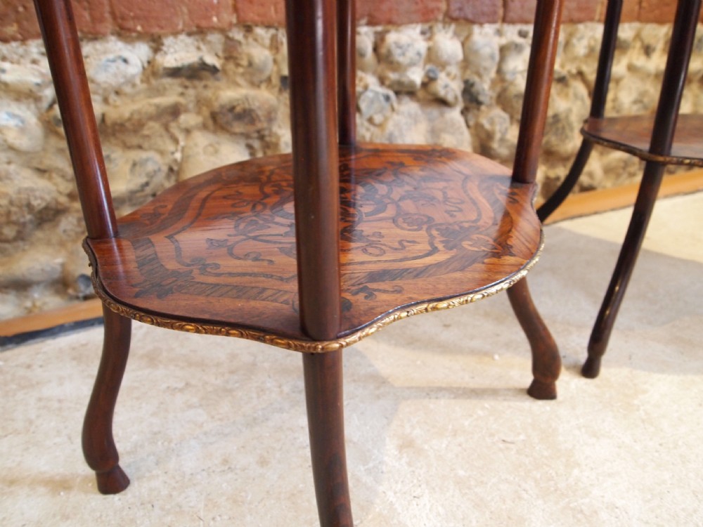 Etagere's tables a fine rare pair of French 19th century c1880 View V