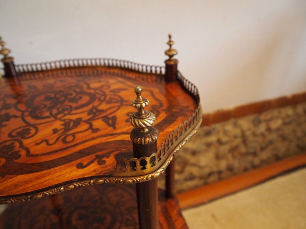 Etagere's tables a fine rare pair of French 19th century c1880 View VI