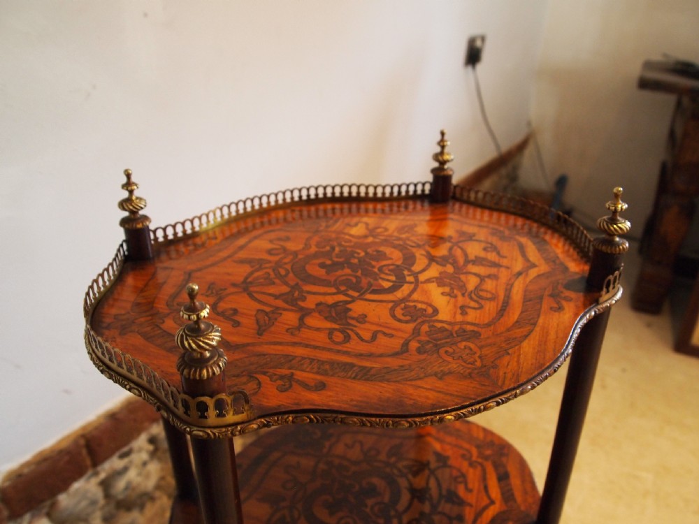 Etagere's tables a fine rare pair of French 19th century c1880 View VII