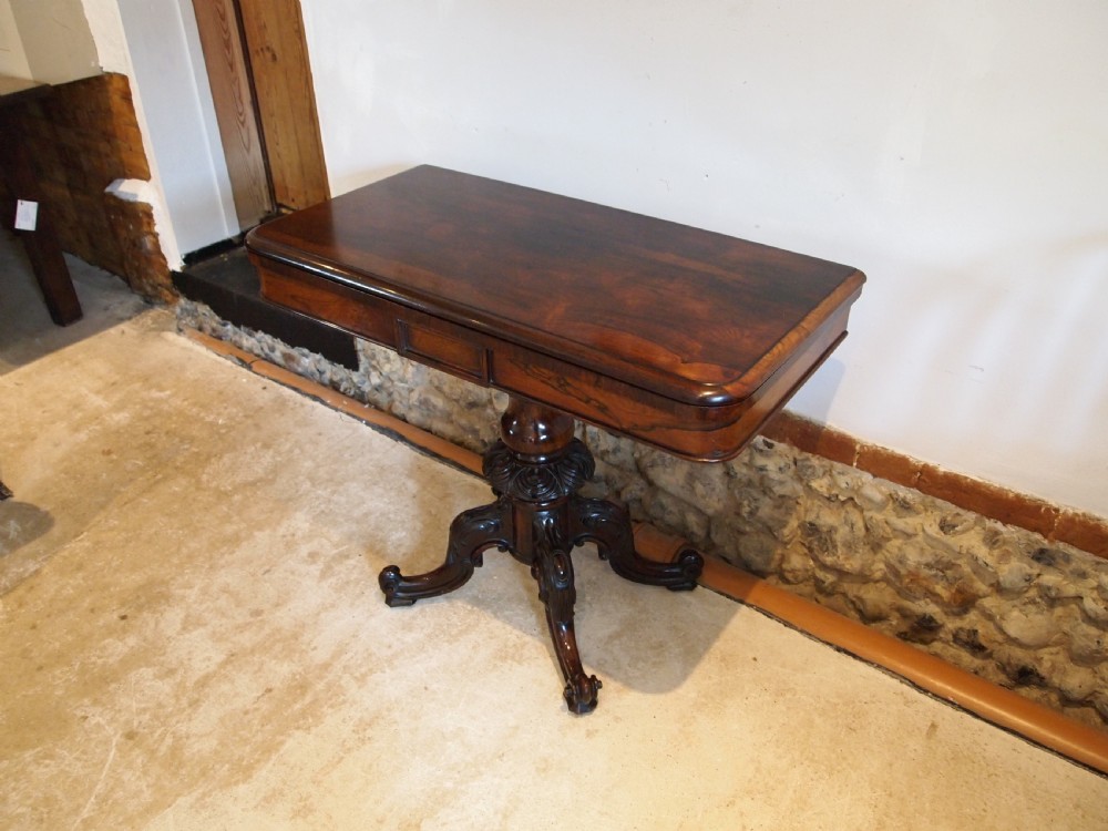 Table stunning Regency Rosewood card hall lamp games table c1830