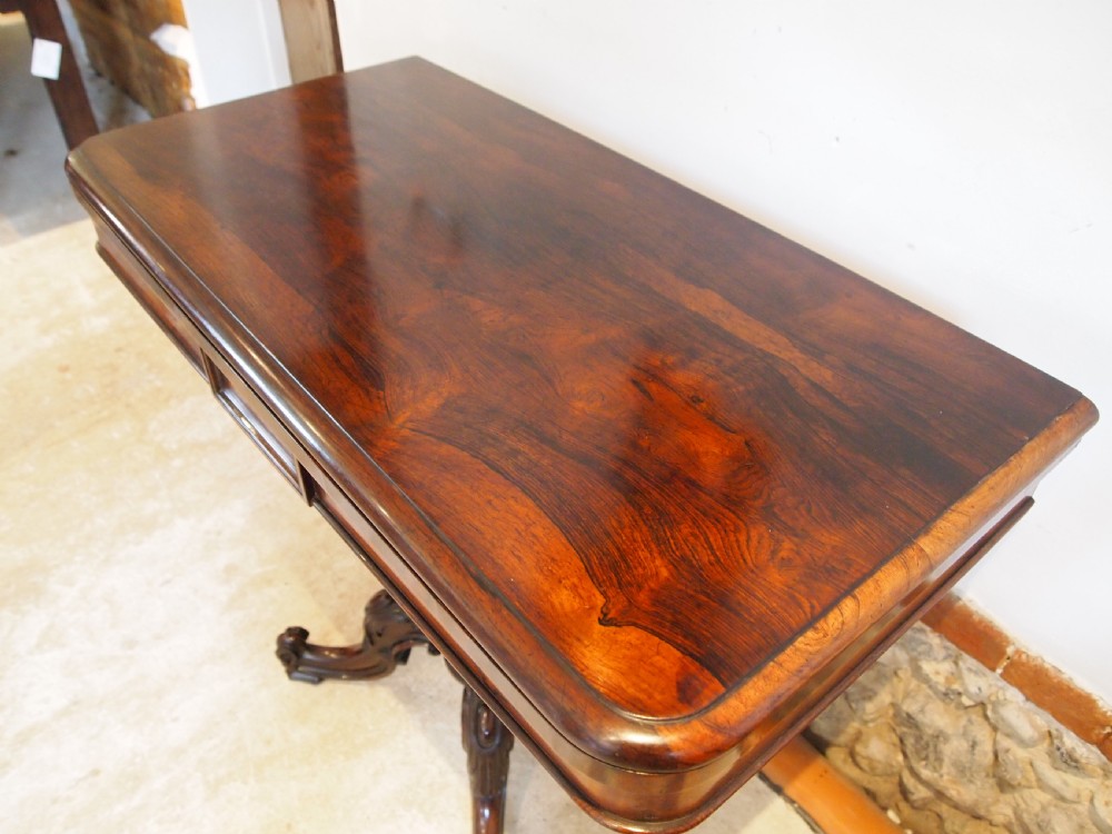 Table stunning Regency Rosewood card hall lamp games table c1830 View II