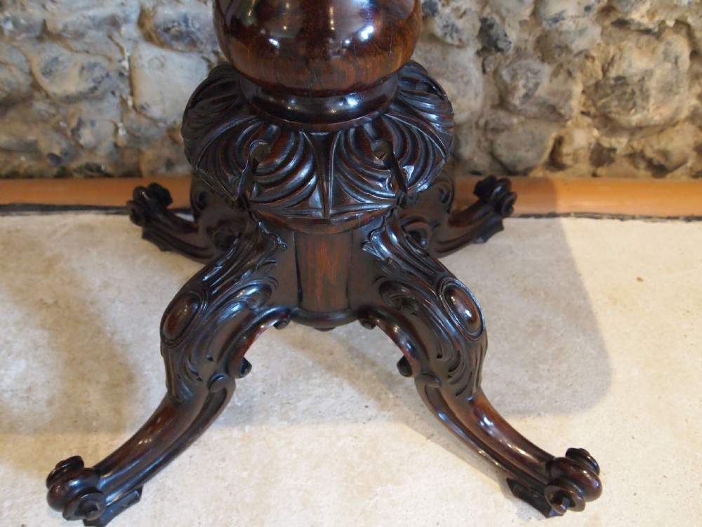 Table stunning Regency Rosewood card hall lamp games table c1830 View III