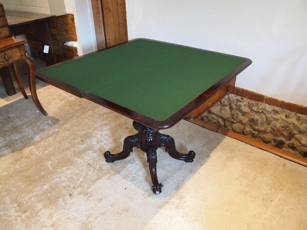 Table stunning Regency Rosewood card hall lamp games table c1830 View IV