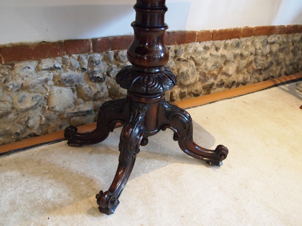 Table stunning Regency Rosewood card hall lamp games table c1830 View VII