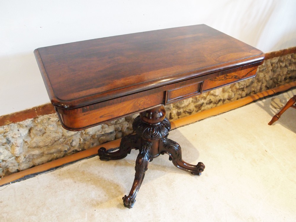 Table stunning Regency Rosewood card hall lamp games table c1830 View X