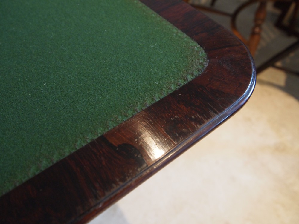 Table stunning Regency Rosewood card hall lamp games table c1830 View XIII