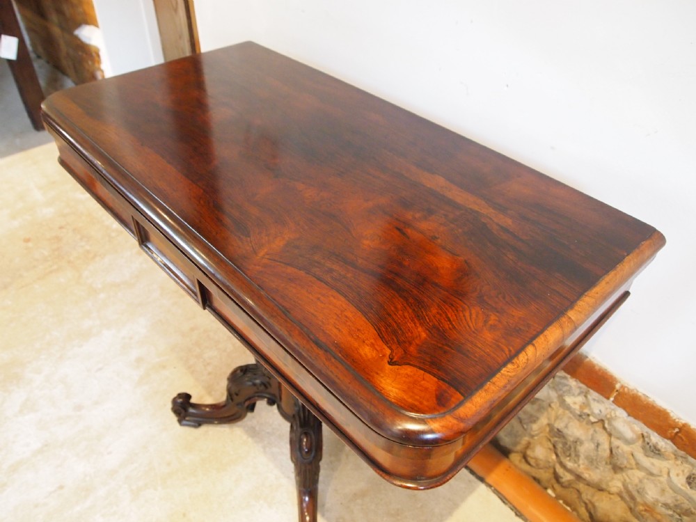 Table stunning Regency Rosewood card hall lamp games table c1830 View XIV