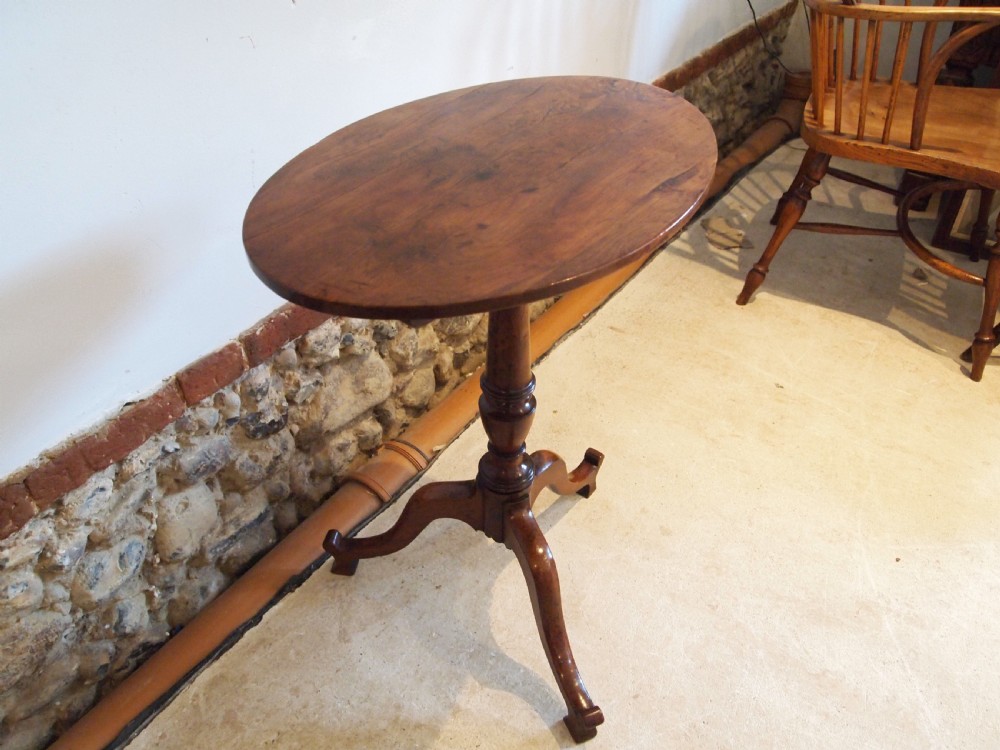 Table very rare Sold Yew and Burr Yew George III hall lamp side c1770 View X