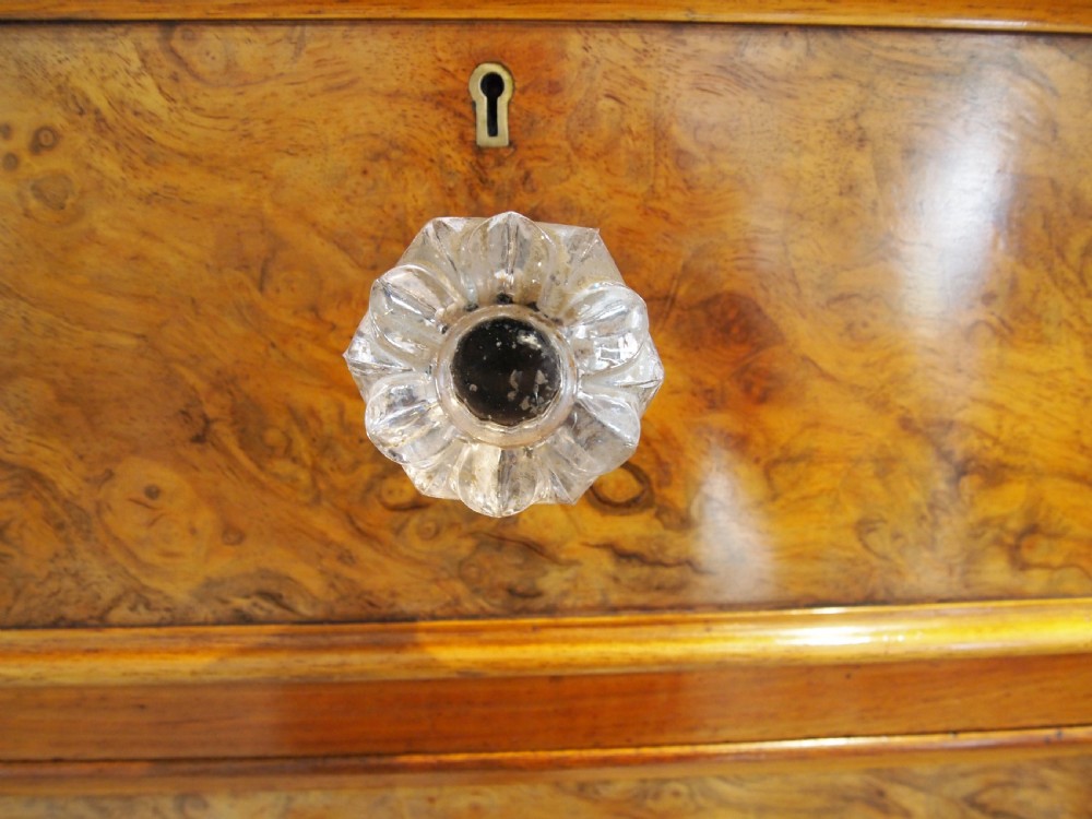 Chest of drawers stunning Burr Walnut Victorian c1870 View IX