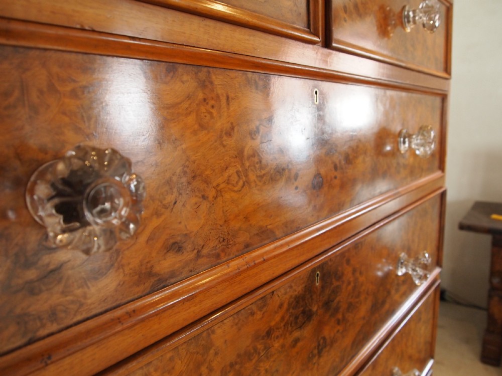 Chest of drawers stunning Burr Walnut Victorian c1870 View XI