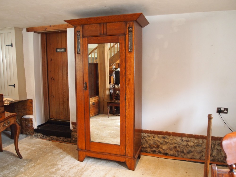 Wardrobe Arts and Crafts Victorian Oak fine quality c1890 View XIII