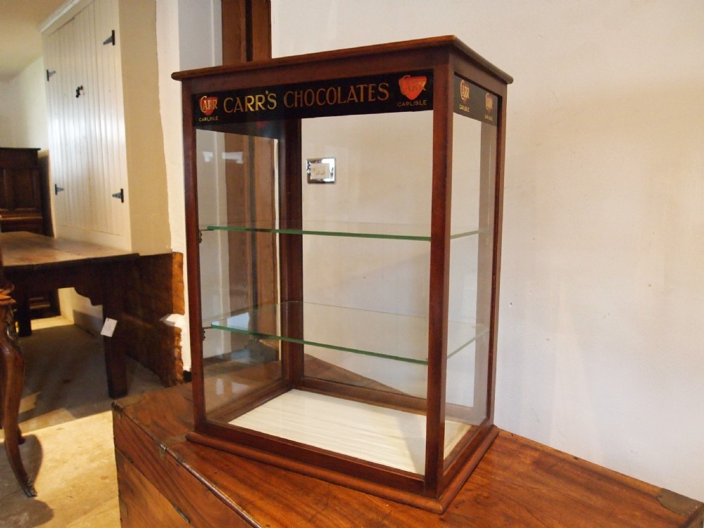 Cabinet display very rare Victorian Carr's Chocolates c1890 View VI