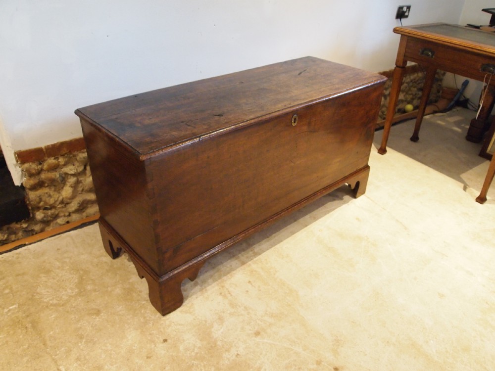 Coffer chest trunk Beautiful George III Oak and Elm c1780