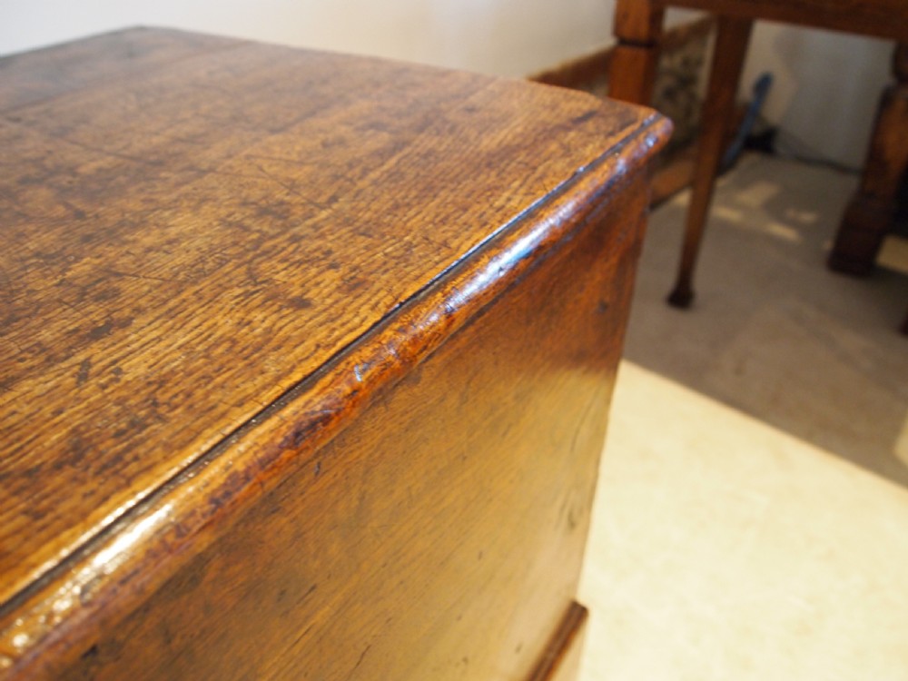 Coffer chest trunk Beautiful George III Oak and Elm c1780 View XIII