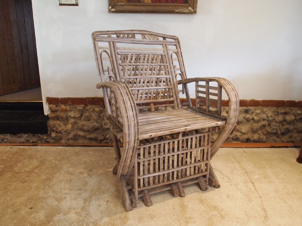 Chair colonial split cane armchair c1920 View IX