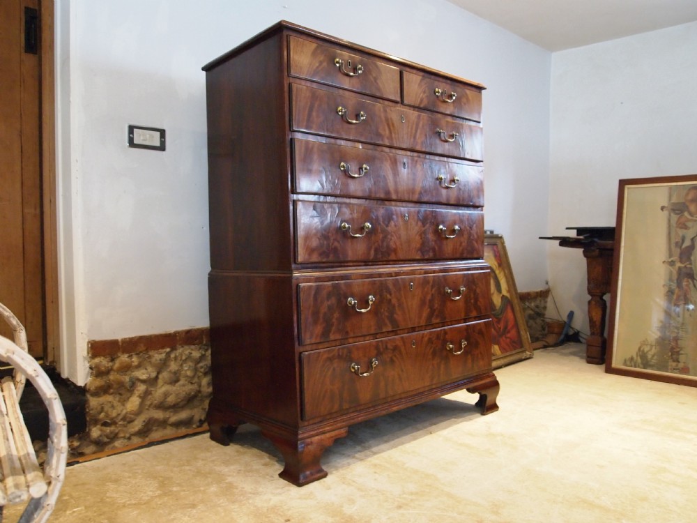 Chest of drawers outstanding chest on chest George III c1770 View X