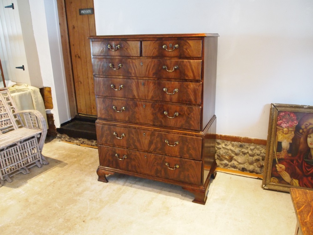 Chest of drawers outstanding chest on chest George III c1770 View XI