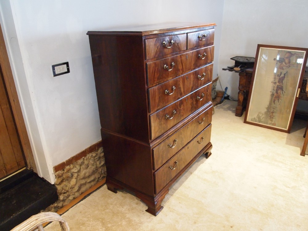Chest of drawers outstanding chest on chest George III c1770 View XVI