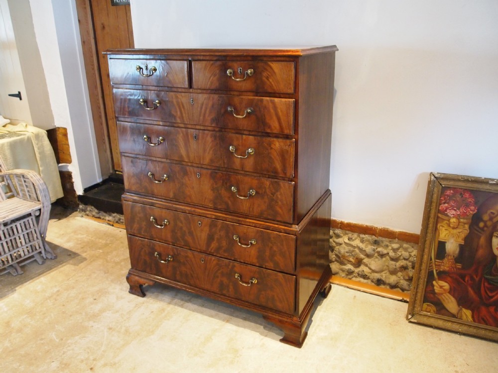 Chest of drawers outstanding chest on chest George III c1770 View XVII