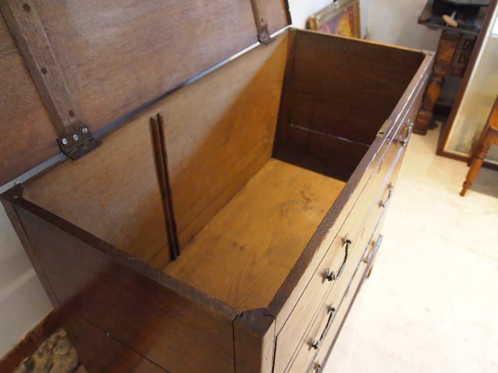 Chest of drawers Mule chest Rare George III Oak c1770 View IX