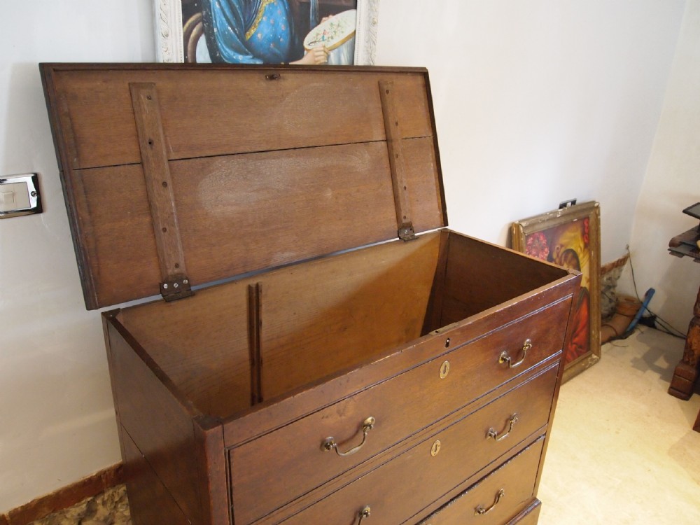 Chest of drawers Mule chest Rare George III Oak c1770 View X